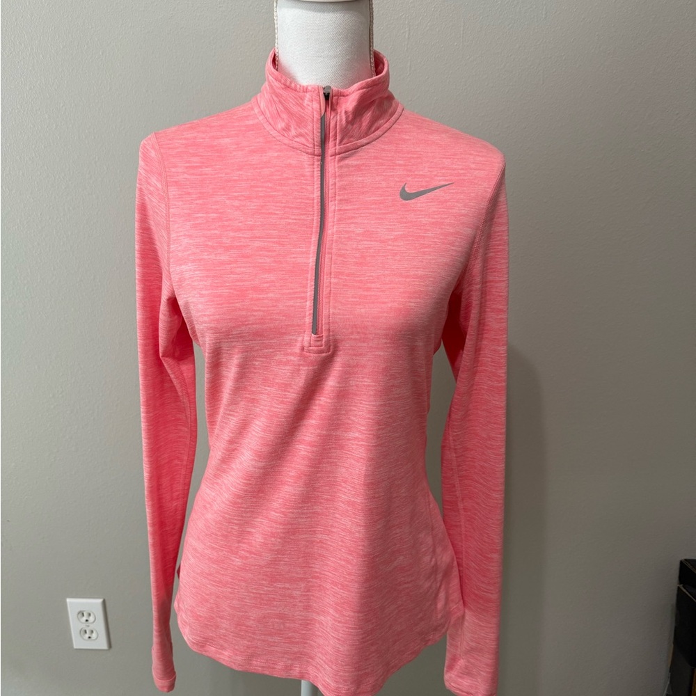 Nike Women's coral Quarter-Zip Top